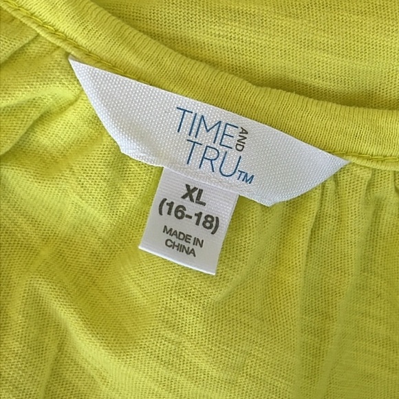 Time & Tru Yellow Tiered Sleeveless Maxi Dress XL - Picture 2 of 4